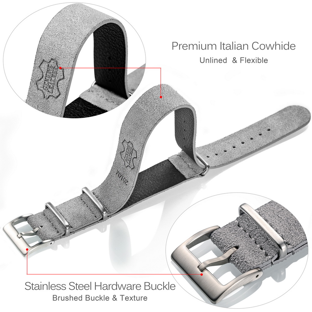 HEMSUT Genuine Leather Watch B - Suede Strap Watch recension och pris