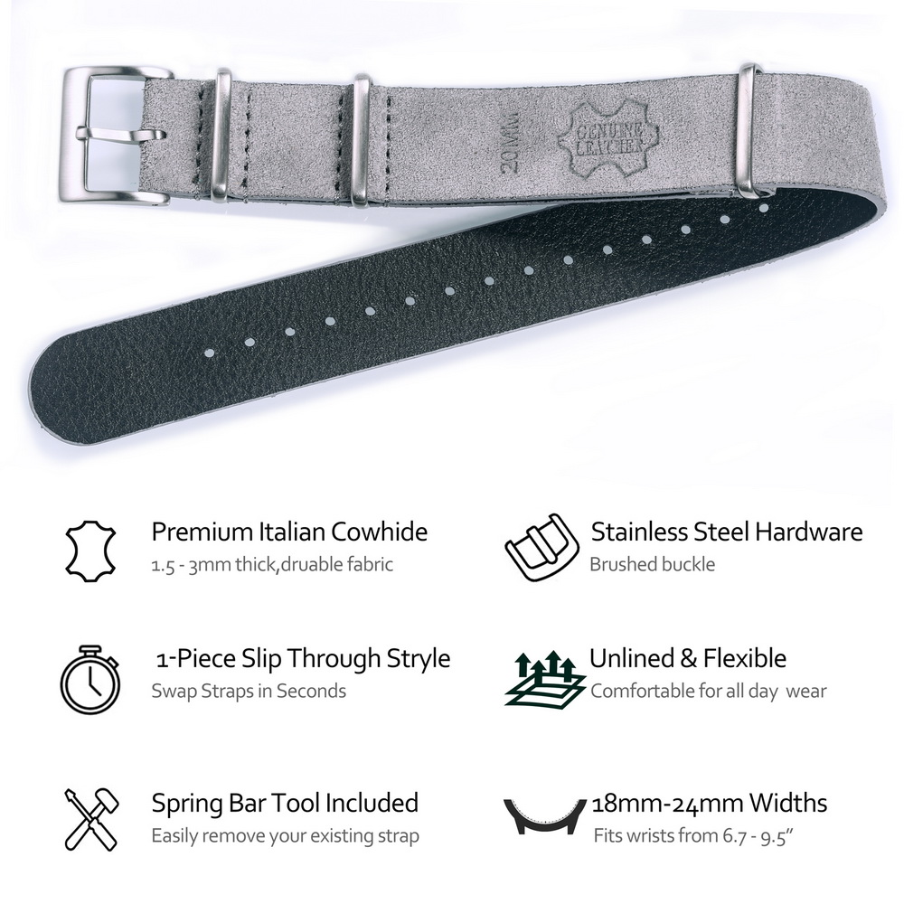 HEMSUT Genuine Leather Watch B - Suede Strap Watch recension och pris
