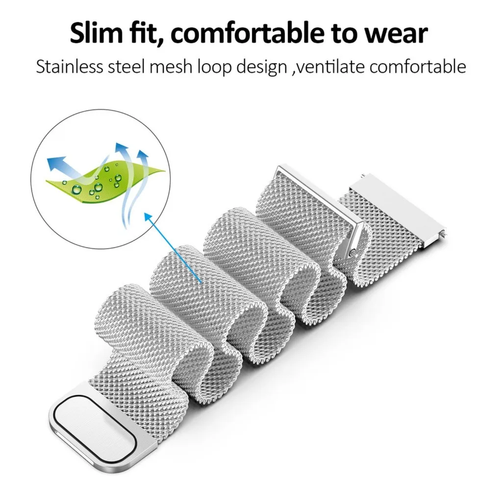 for SmartWatch watchband 20mm  - Milanese Loop Magnetic recension och pris